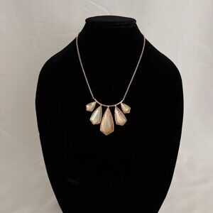 Kendra Scott Rhyan Brown Mother of Pearl & Rose Gold Necklace